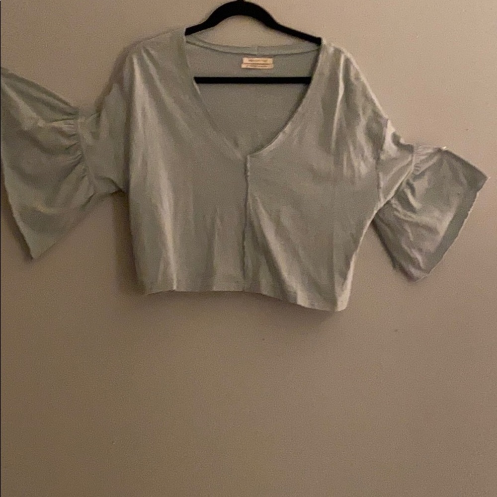 Crop to with bell sleeves